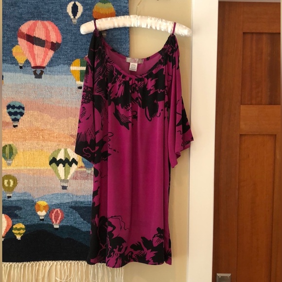 Cold Shoulder Pink Floral Dress - Picture 3 of 8